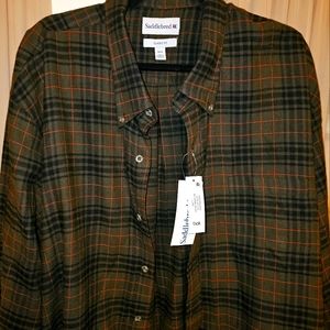 Men's 3XLT brown button down